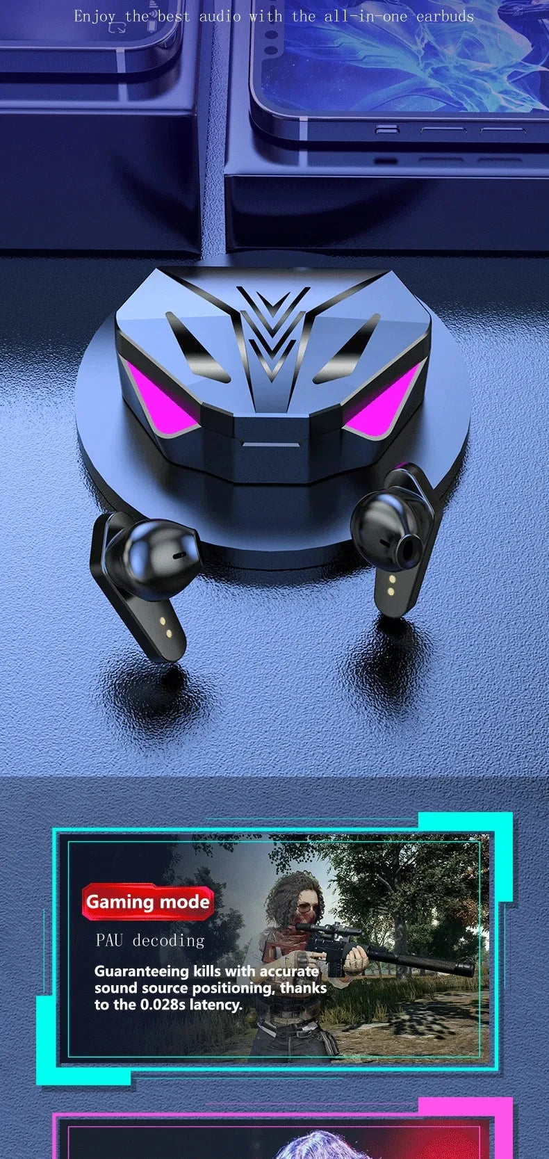 X15 TWS Wireless Gaming Earbuds