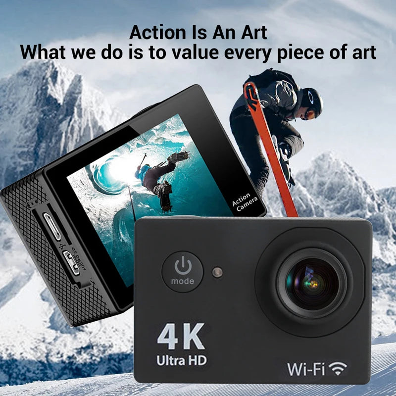 4K Ultra HD Action Camera with WiFi & Waterproof Case