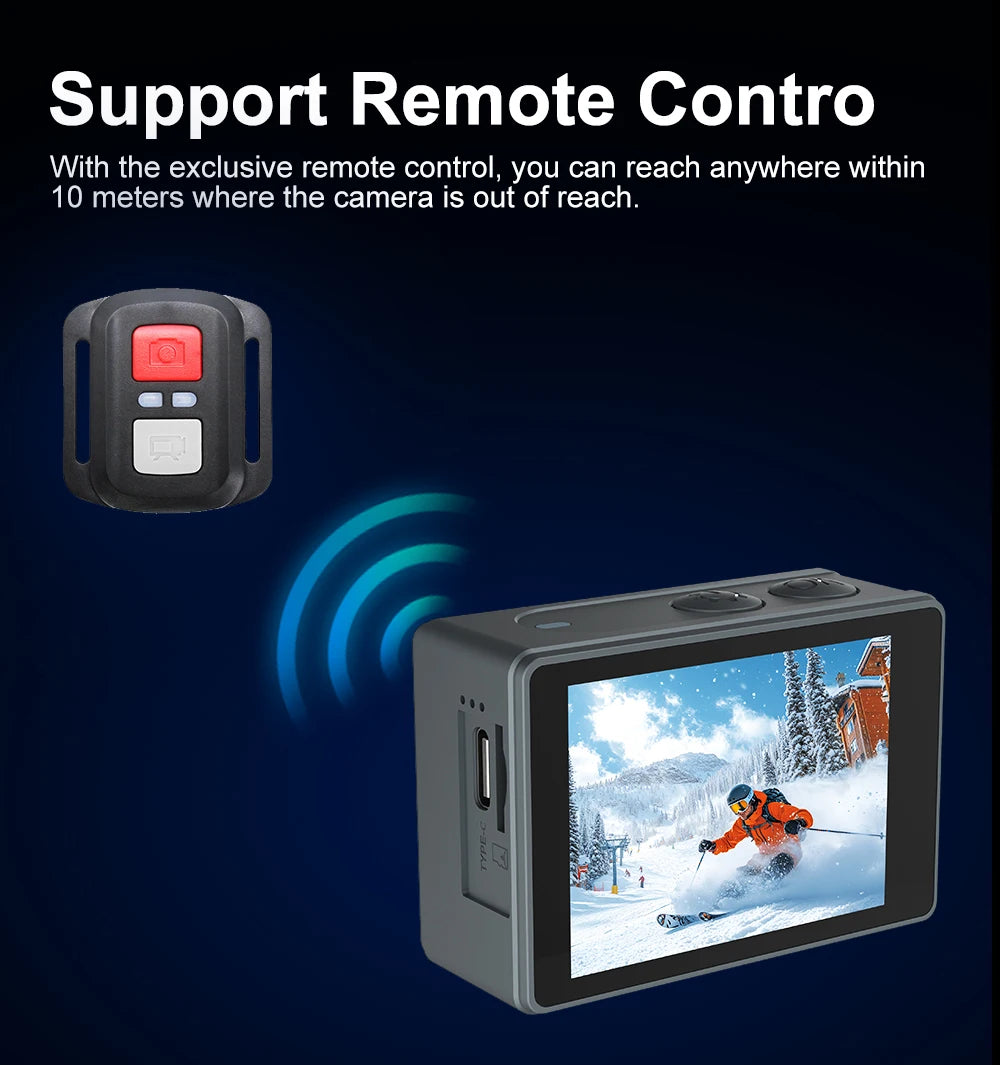 M40TR 5K Action Camera with Touch Screen & Zoom