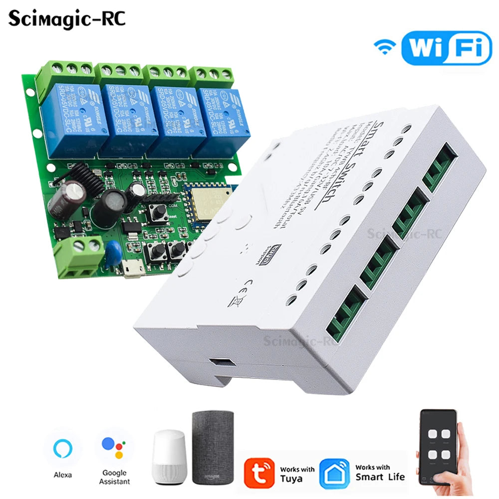 4CH Tuya WiFi Smart Relay Switch Module