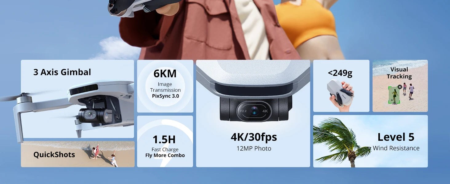 Potensic C0 Mini 4K GPS Drone with 3-Axis Gimbal