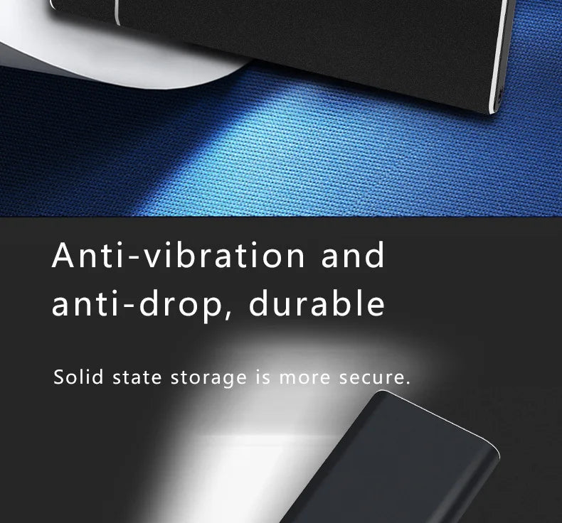 For Xiaomi 1TB External Hard Drive Portable SSD 2TB Hard Disks Storage High-Speed External Solid State Drive USB 3.1 for Laptops