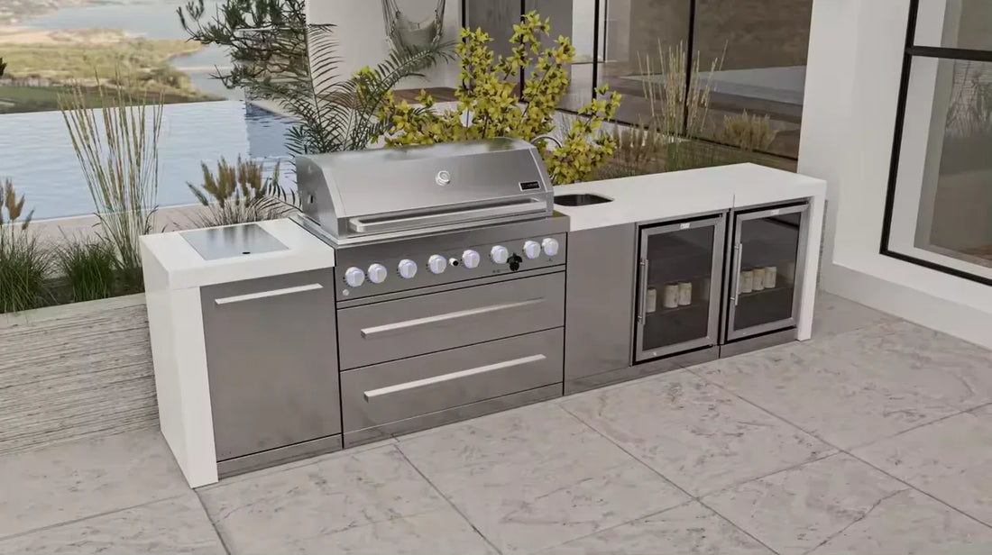 Custom Outdoor Kitchen Garden State Stainless Steel Outdoor BBQ Kitchen with Outdoor Grill