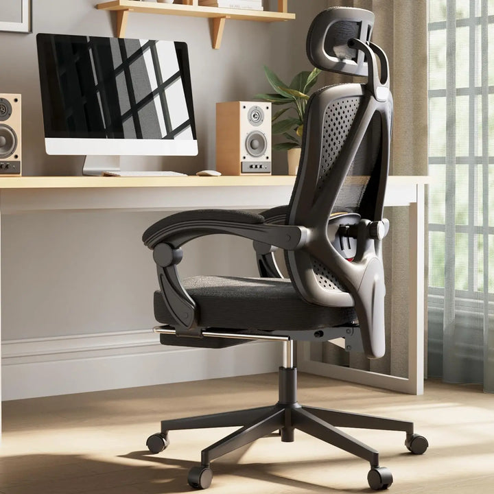 Dowinx Ergonomic Office Chair,Mesh Computer Chair with Pocket Spring Desk Chair with Adjustable Lumbar Support and Headrest