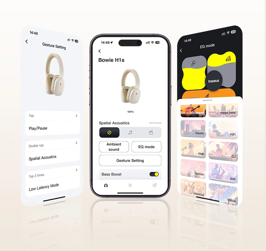 Baseus Bowie H1s Wireless Noise Canceling Headphones