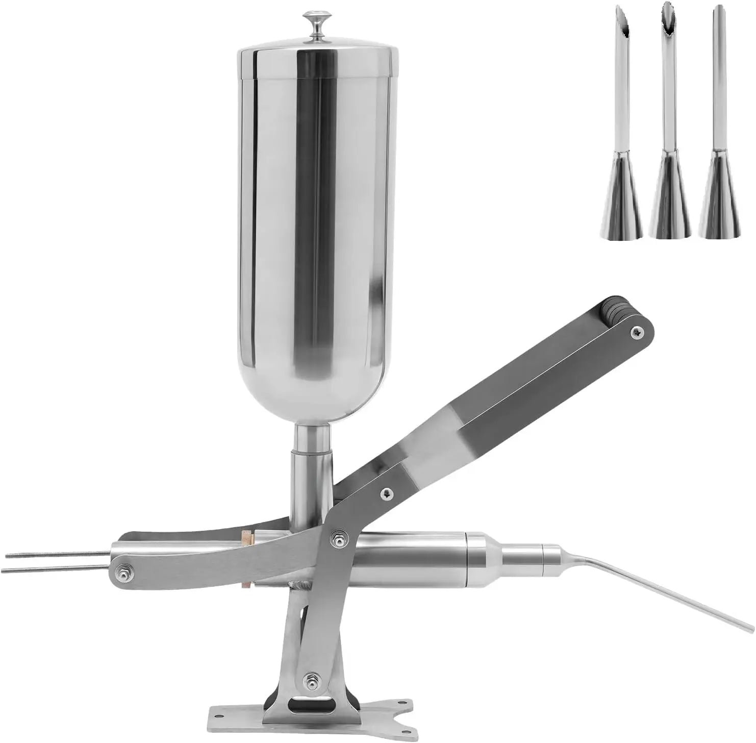 Donut Filler Machine 5L Manual Donut Jelly Filler Injector Machine Doughnuts Filling Machine with 4 Pipes for Restaurant Kitchen