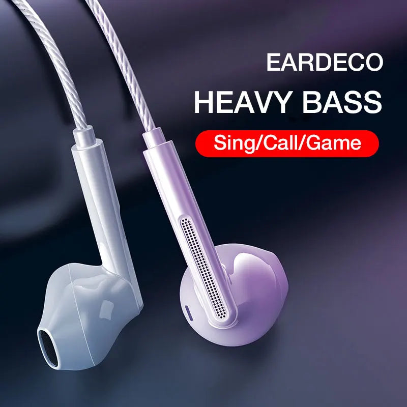 EARDECO Wired In-Ear Headphones with Mic