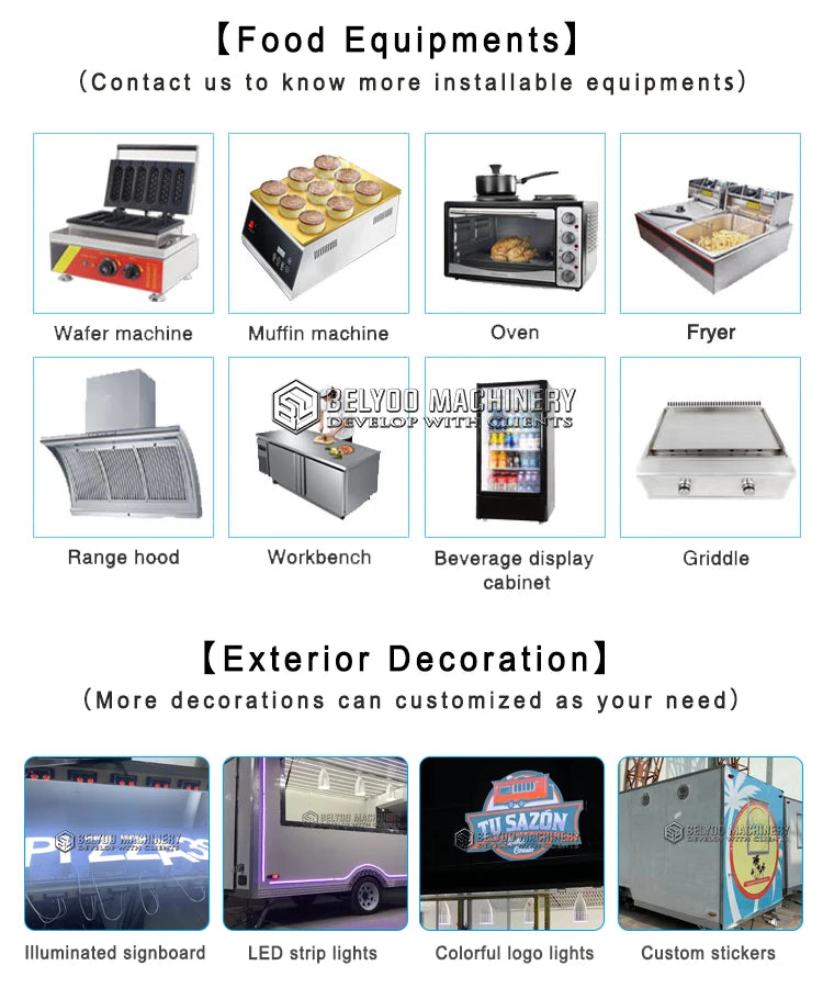2024 9.8ft Street Food Truck Mobile Hot Dog Stand Food Truck With Full Kitchen Juice Vending Trailer Ice Cream Cart