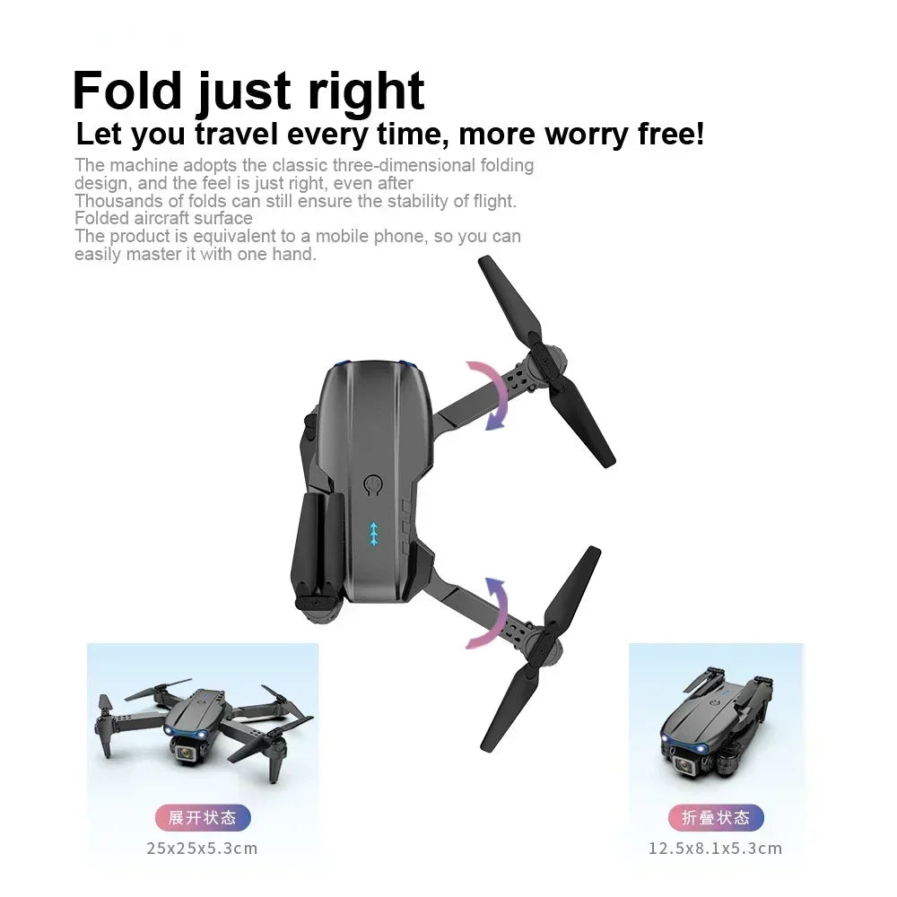 E99Pro 4K Foldable RC Drone with Dual Camera