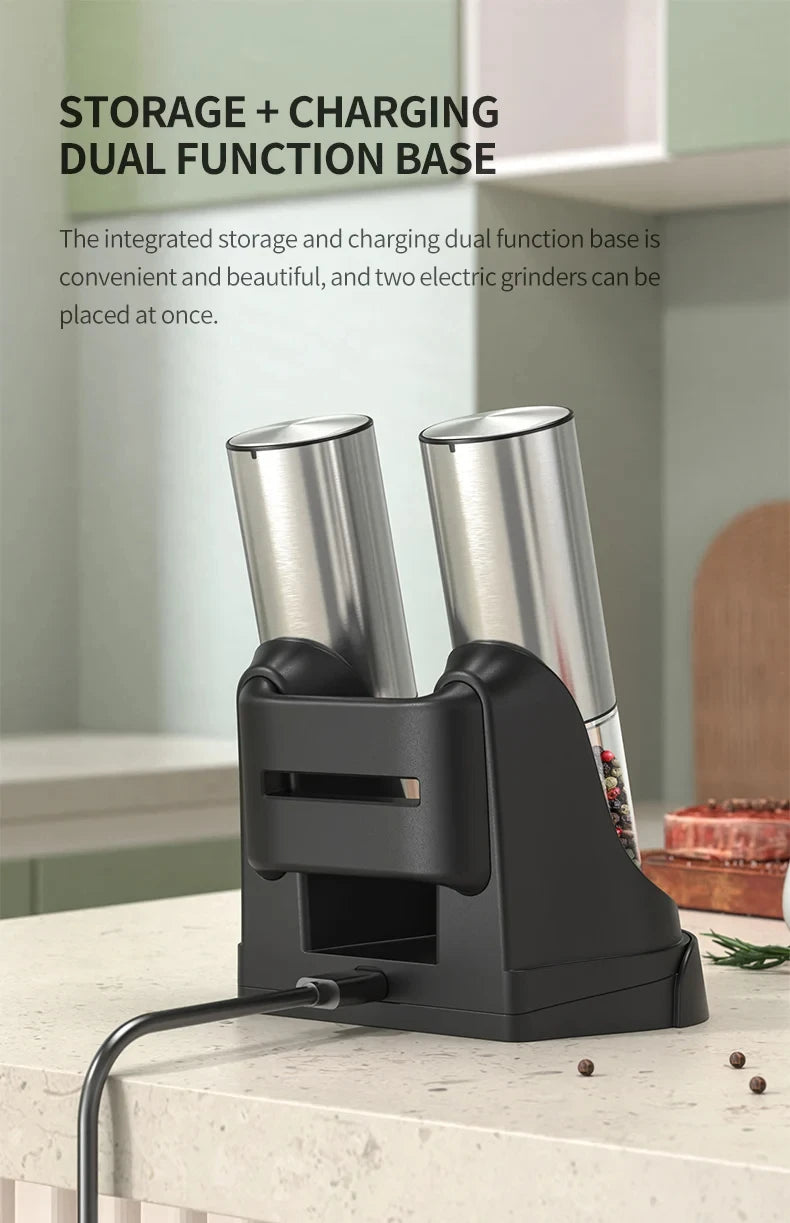 Electric Rechargeable Salt And Pepper Grinder