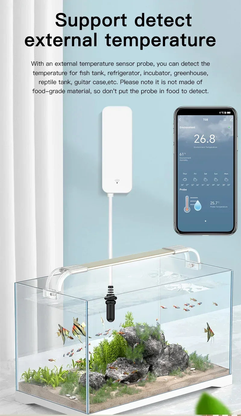 Tuya WiFi Temperature & Humidity Sensor with Probe