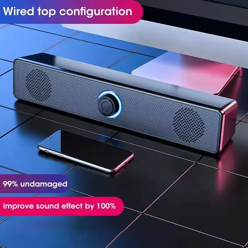 PC Soundbar Bluetooth & Wired USB Speaker