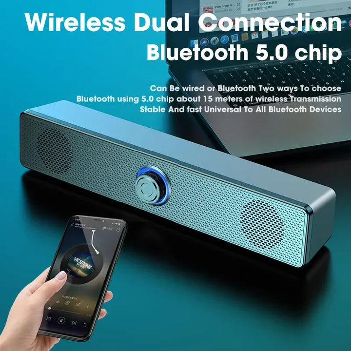 PC Soundbar Bluetooth & Wired USB Speaker