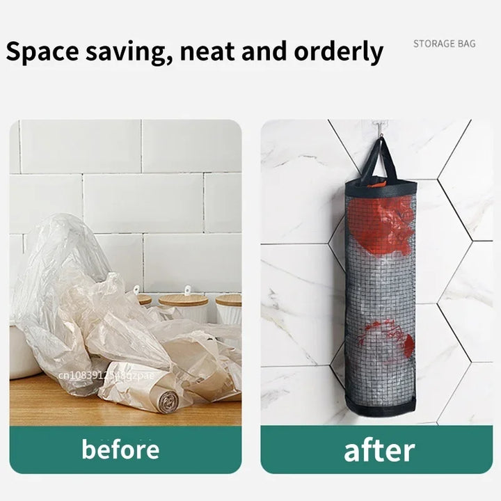Wall-Mount Plastic Bag Holder Dispenser (1–5PCS)