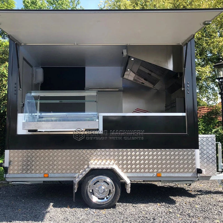 2024 9.8ft Street Food Truck Mobile Hot Dog Stand Food Truck With Full Kitchen Juice Vending Trailer Ice Cream Cart