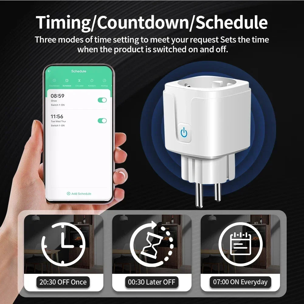 TNCE Tuya WiFi/Zigbee EU Smart Plug 16A/20A