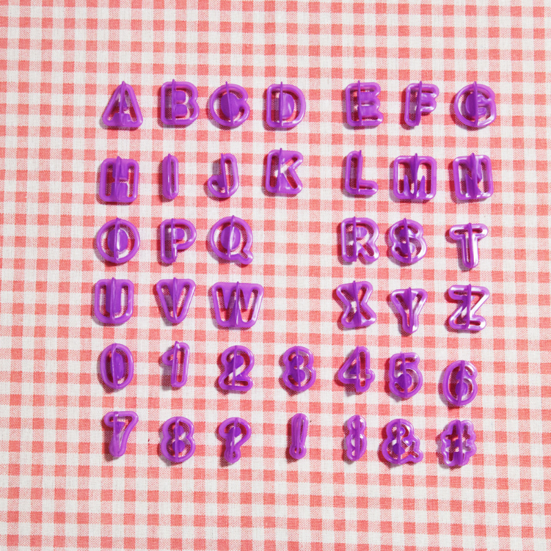 40pcs/set Alphabet Cake Molds Figure Plastic Letter Fondant Mold Icing Cookie Cutter Number Cake Mould Baking Decorating Tools