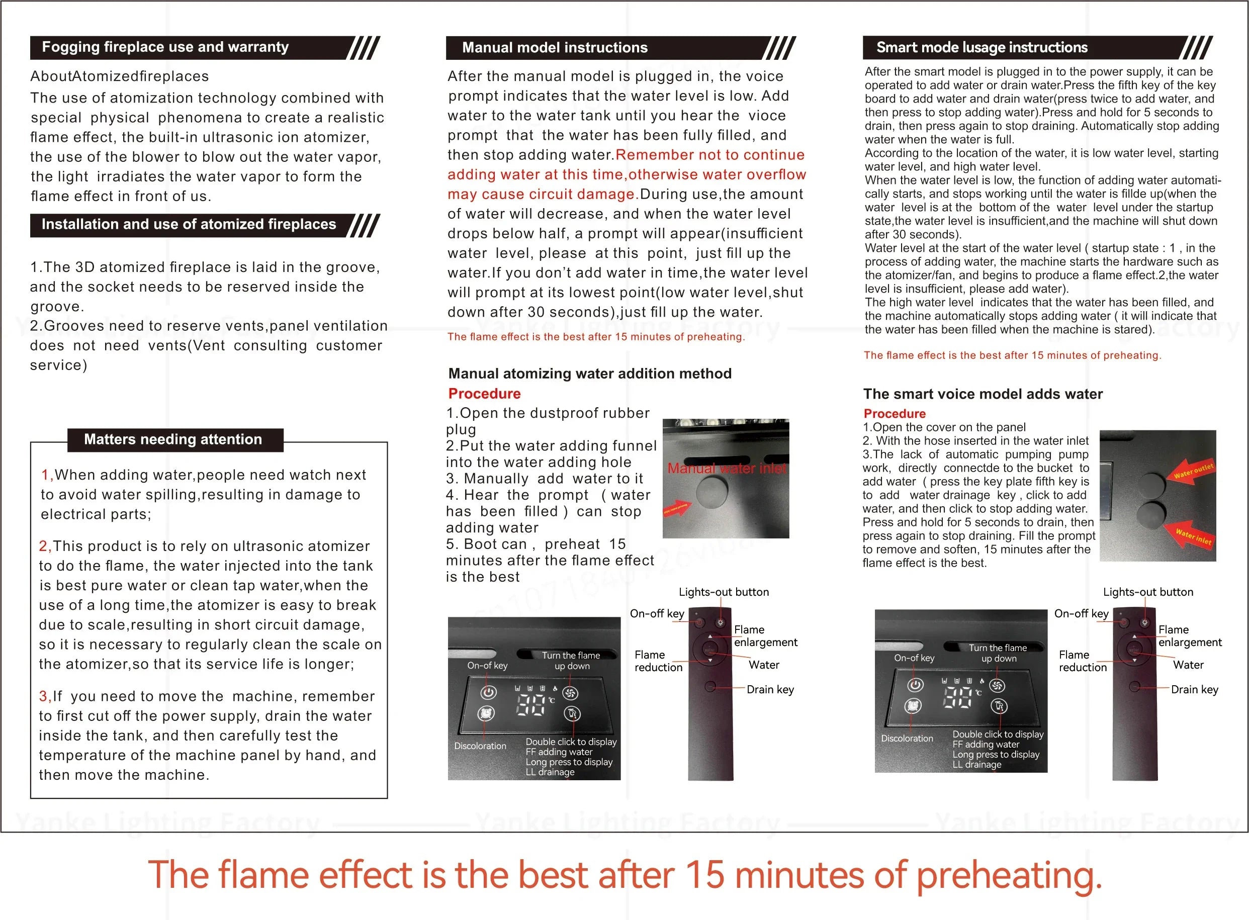 3D Steam Electric Fireplace with App Control Smart LED Flame Water Vapor Humidifier for Bedroom Living Room TV Decor