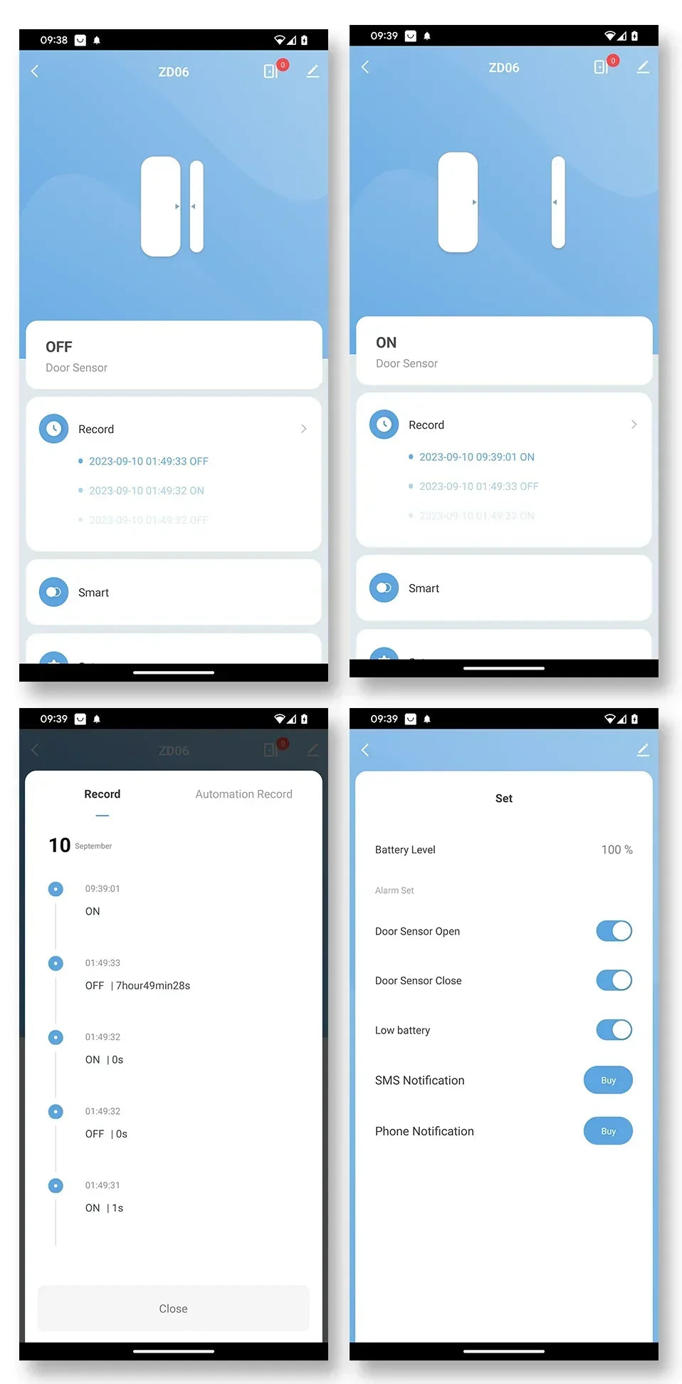 Tuya Zigbee/WiFi Door & Window Entry Sensor