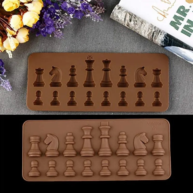 2/1Pc DIY Cake Mold Chess Shaped Chocolate Molds Ice Cube Mould Baking Silicone Mold Cake Decorating Tools Kitchen Accessories