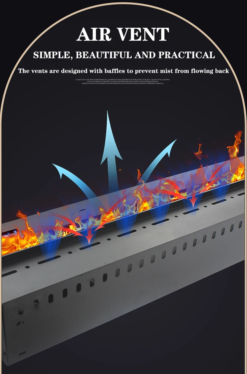 Water Vapor Fireplace Germicidal UV Lamps Customized 3D Flame Electric Fireplace Tv Stand Inserts Living Room Decorative