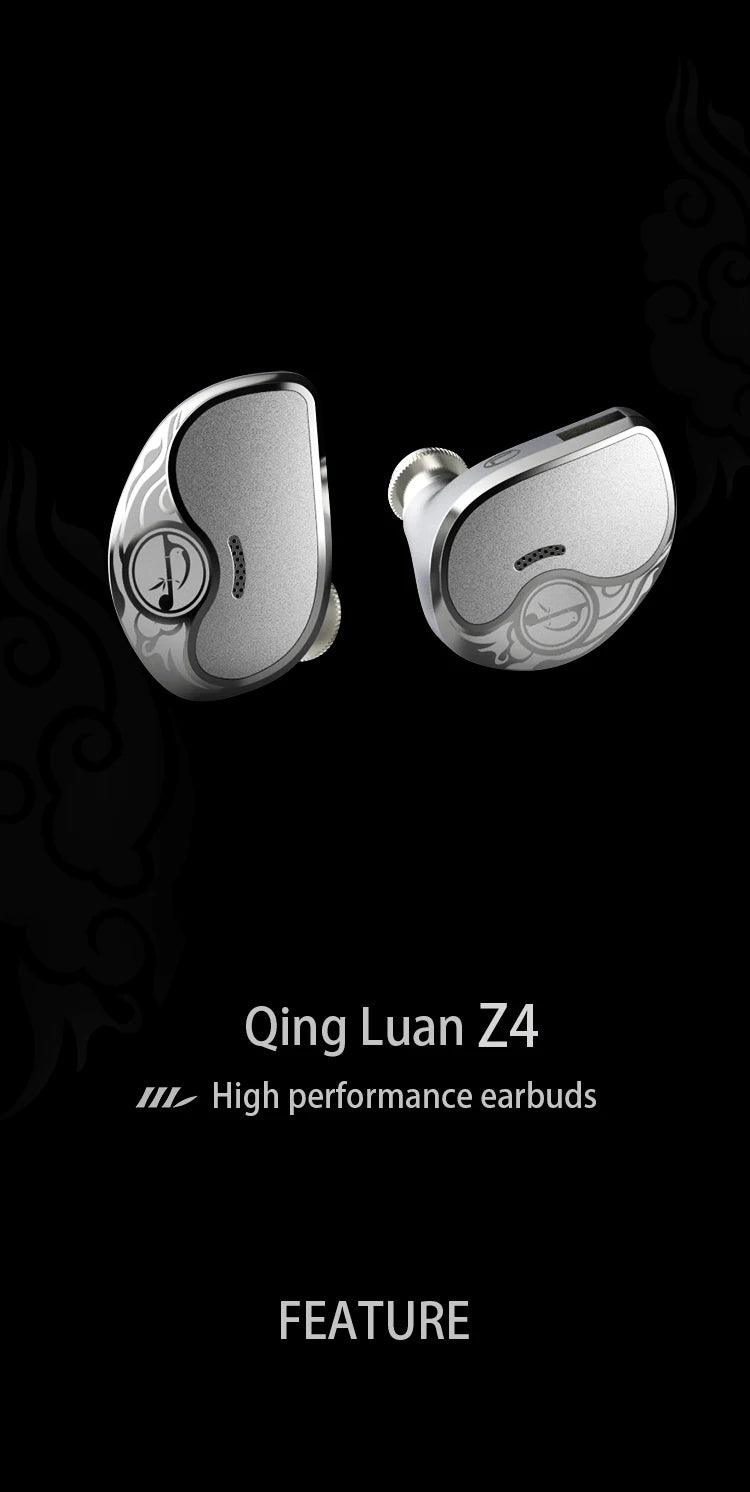Zhulinniao Qingluan Z4 In-Ear Metal Headphones HiFi Sound Noise Cancelling for Music & Gaming Student And Office Use