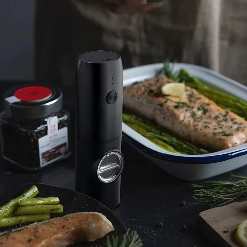 Rechargeable Salt & Pepper Grinder Set with USB Base