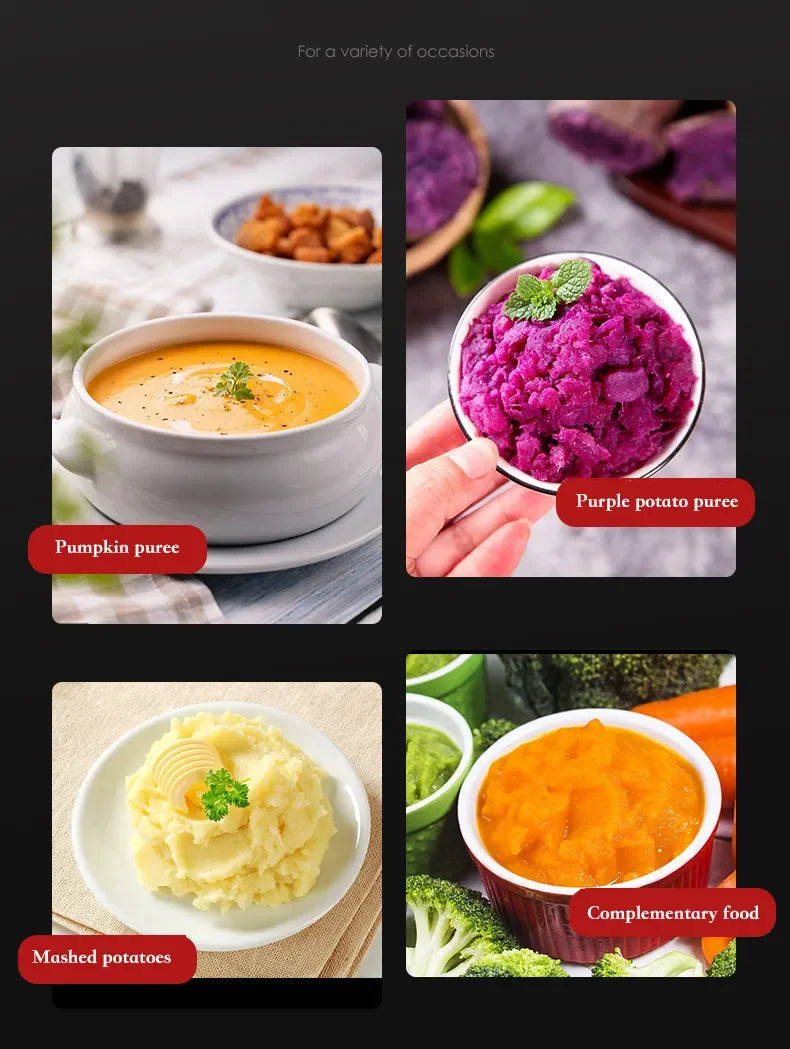 Stainless Steel Potato Puree Press, Kitchen Small Tools, Baby Food Grinder, Manual Press, Kitchen Small Tools