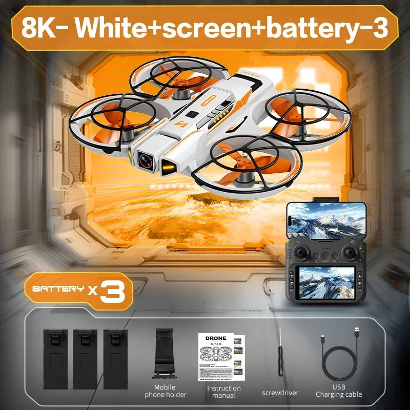 For Xiaomi New A21 Pro Mini Drone 4K Professional 8K HD Camera with Screen RC Dron Brushless Motor Obstacle Avoidance Quadcopter