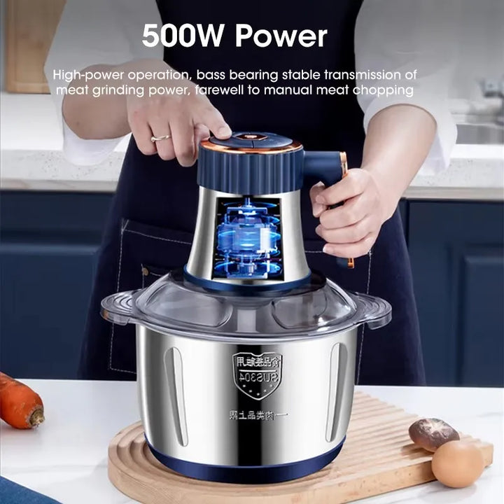 Stainless Steel Electric Meat Chopper & Food Processor