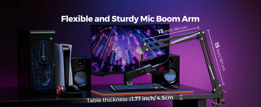 NearStream USB XLR Condenser Mic Boom Arm Plug-and-Play Professional Microphone pc for Streaming Podcast Studio set Recording