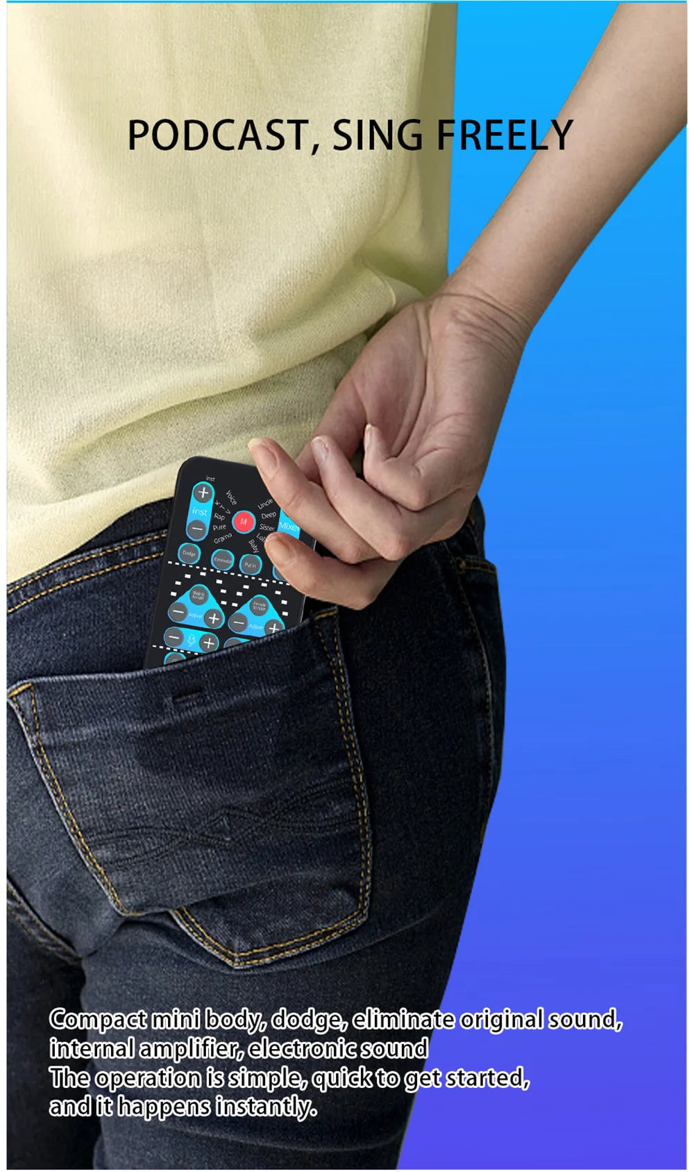 M10 Portable Voice Changer with Karaoke Function