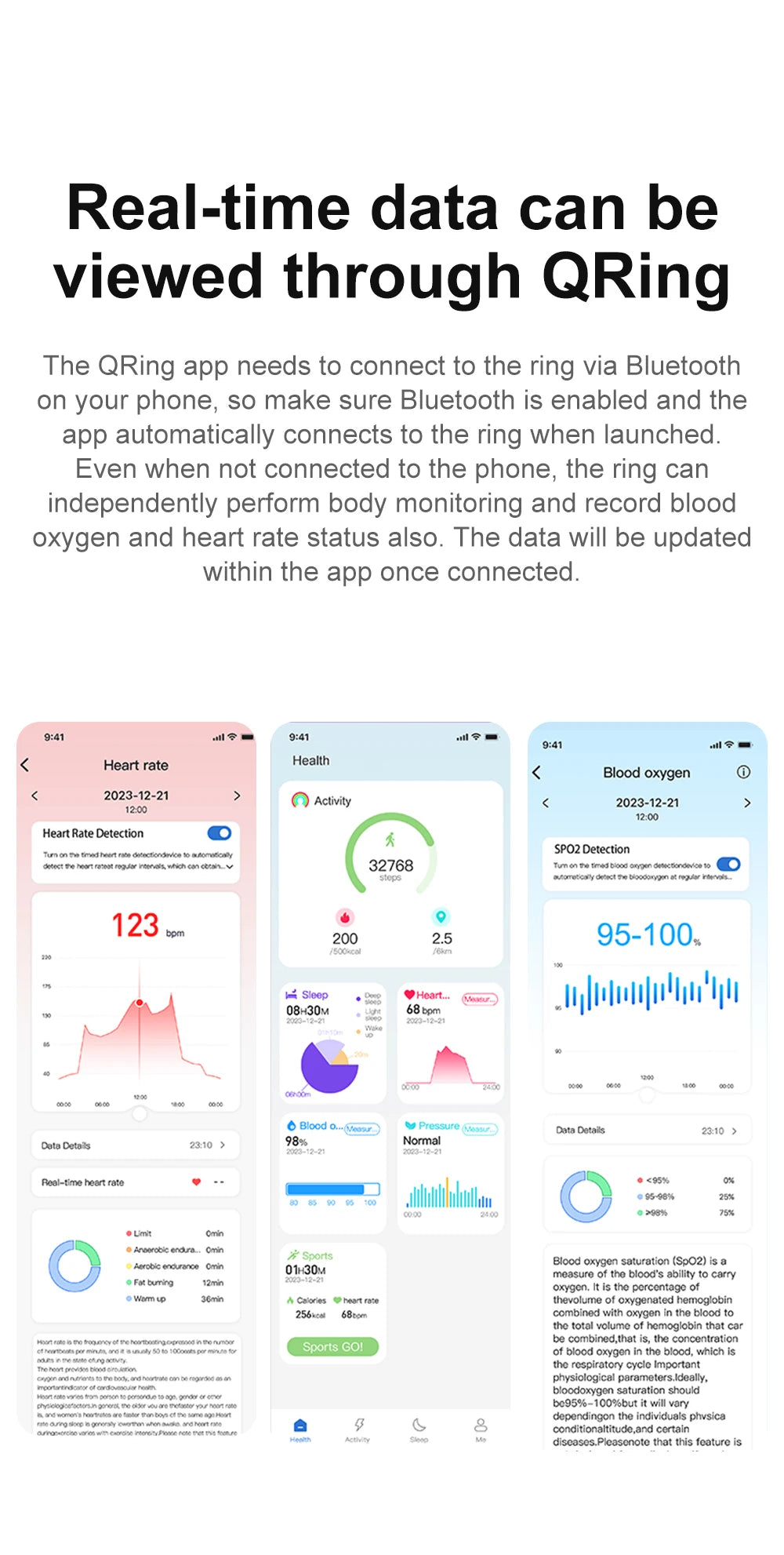 COLMI R02 Smart Ring – Health Monitor, 39-Day Battery, Waterproof with Charging Case