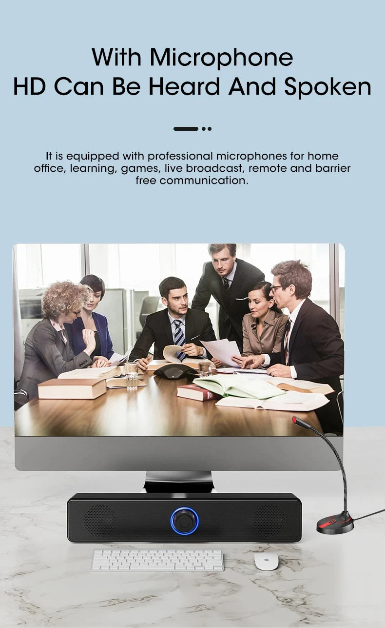 PC Soundbar Bluetooth & Wired USB Speaker