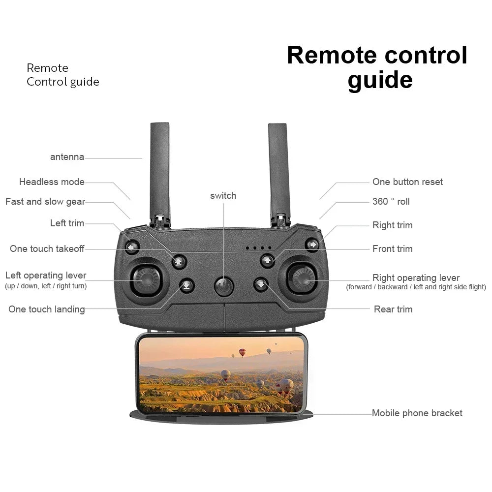 E99Pro 4K Foldable RC Drone with Dual Camera