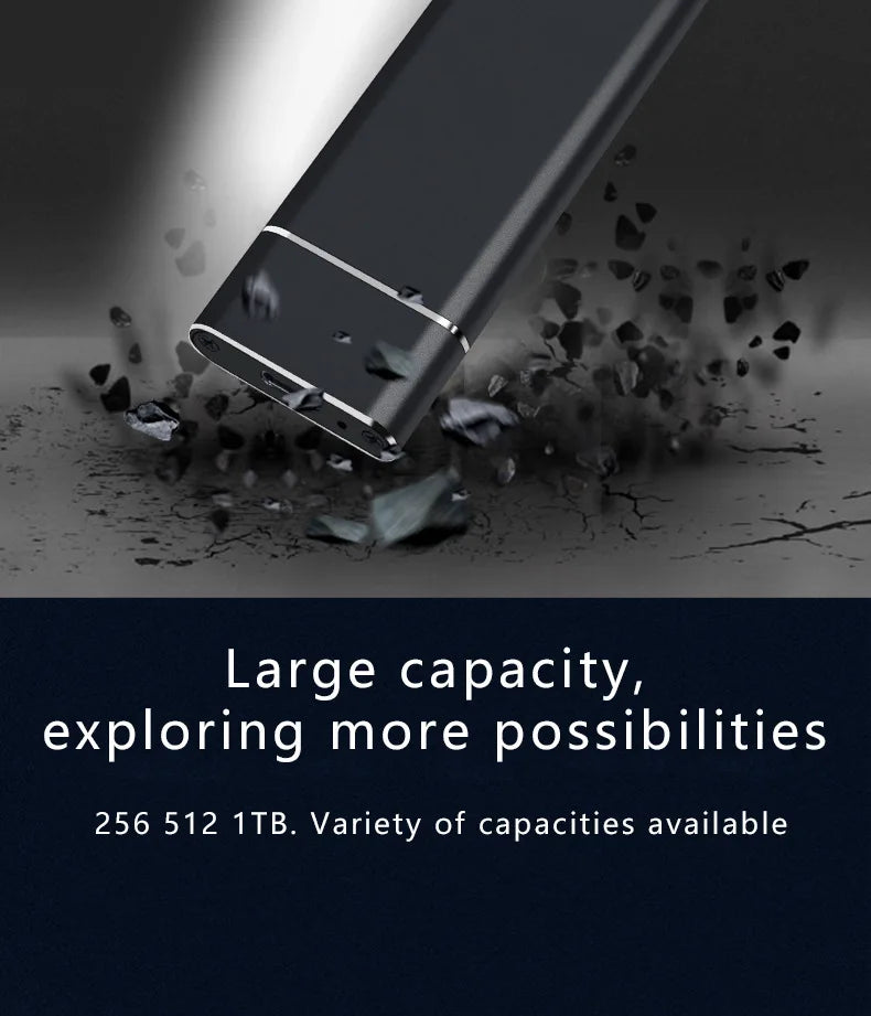 For Xiaomi 1TB External Hard Drive Portable SSD 2TB Hard Disks Storage High-Speed External Solid State Drive USB 3.1 for Laptops