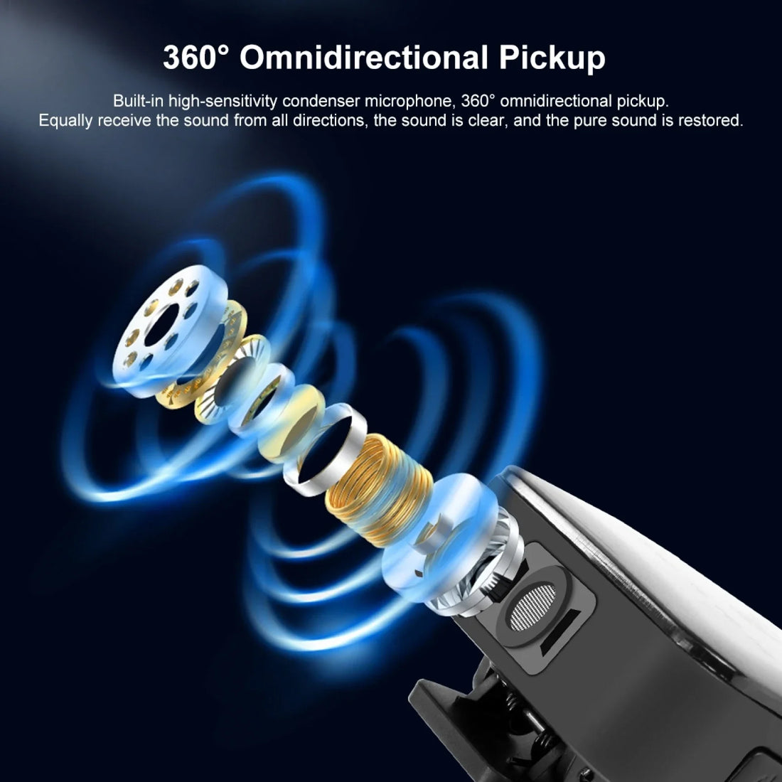 PULUZ Wireless Lavalier Mini Microphone
