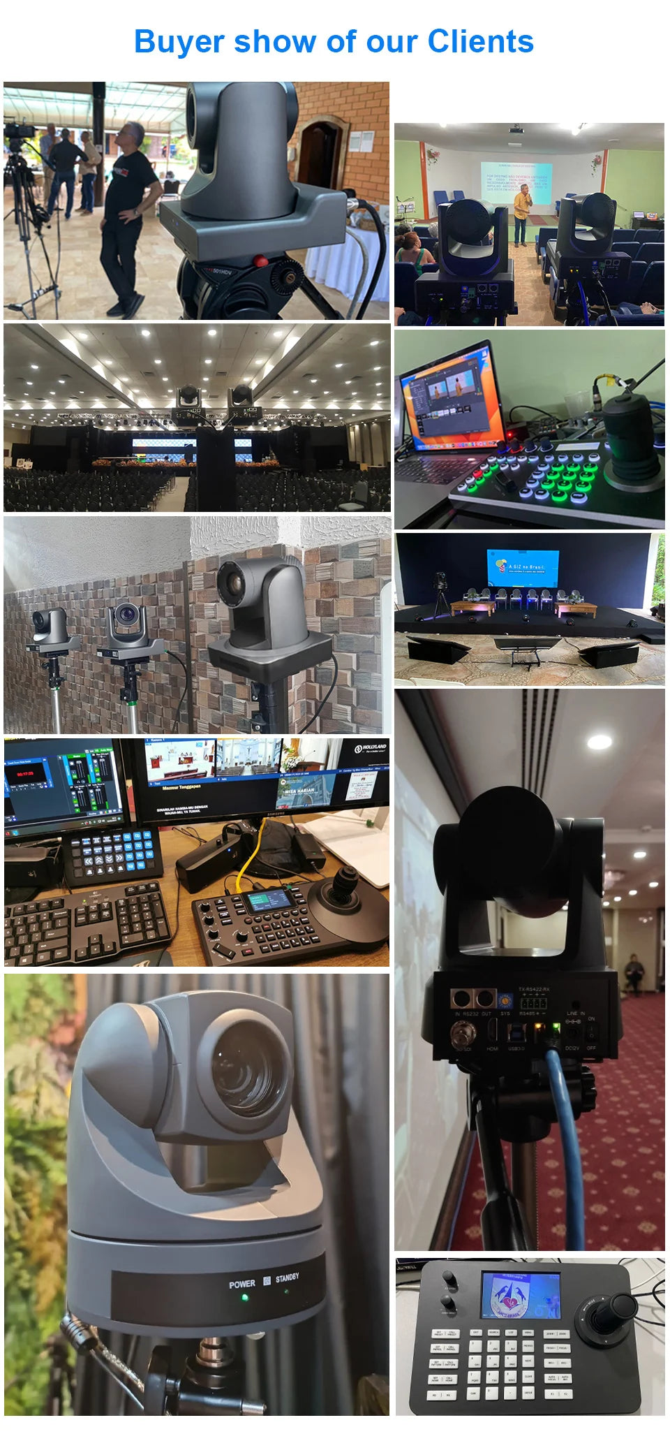 Runpu 1080P/60fps NDI Conference PTZ Video Camera 12/20/30x Zoom Ai Auto Tracking PTZ SDI Camera HDMI USB Outputs Support POE