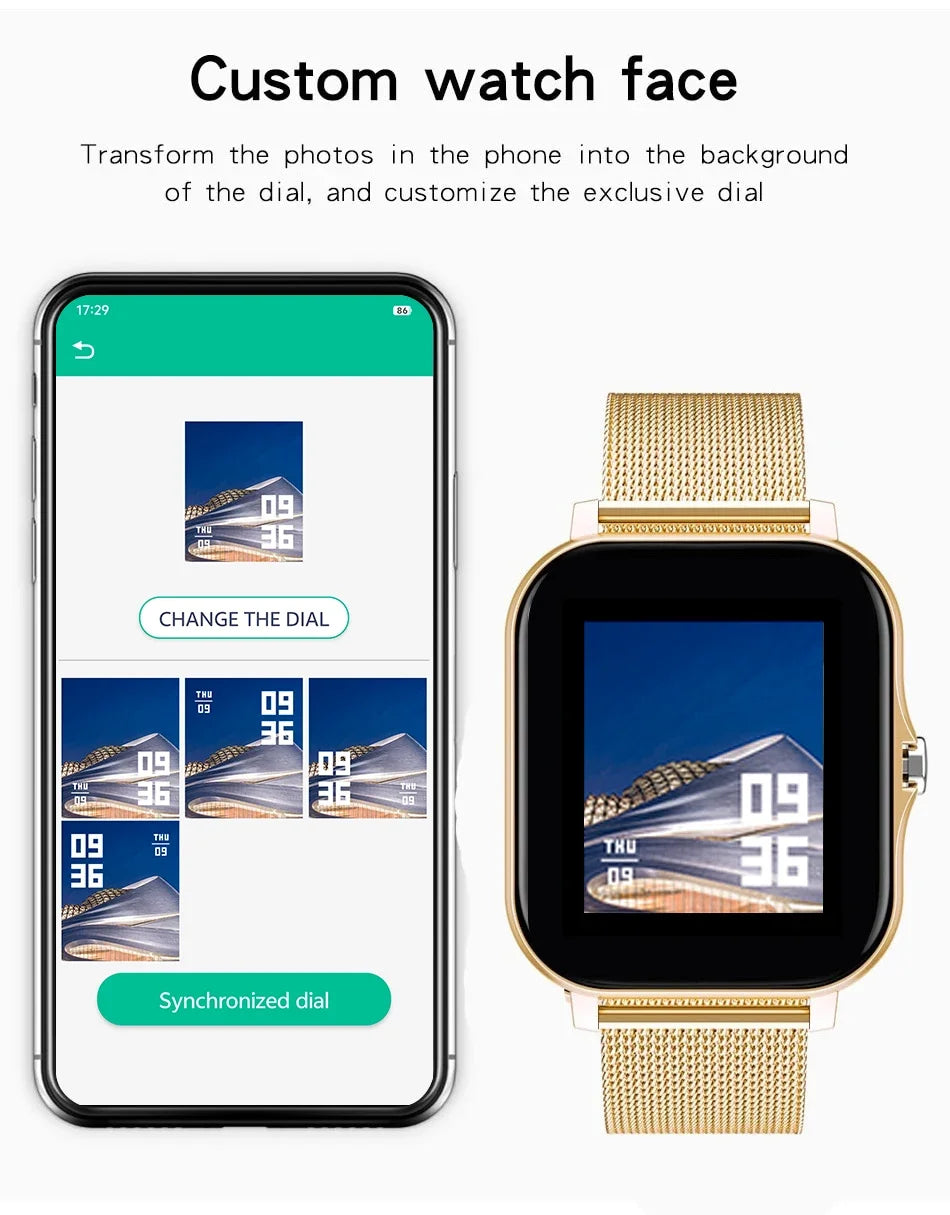 1.44" Bluetooth Smart Watch for Android & iOS