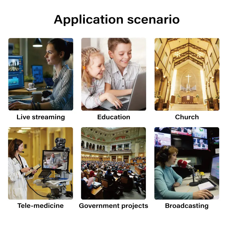 Runpu 1080P/60fps NDI Conference PTZ Video Camera 12/20/30x Zoom Ai Auto Tracking PTZ SDI Camera HDMI USB Outputs Support POE