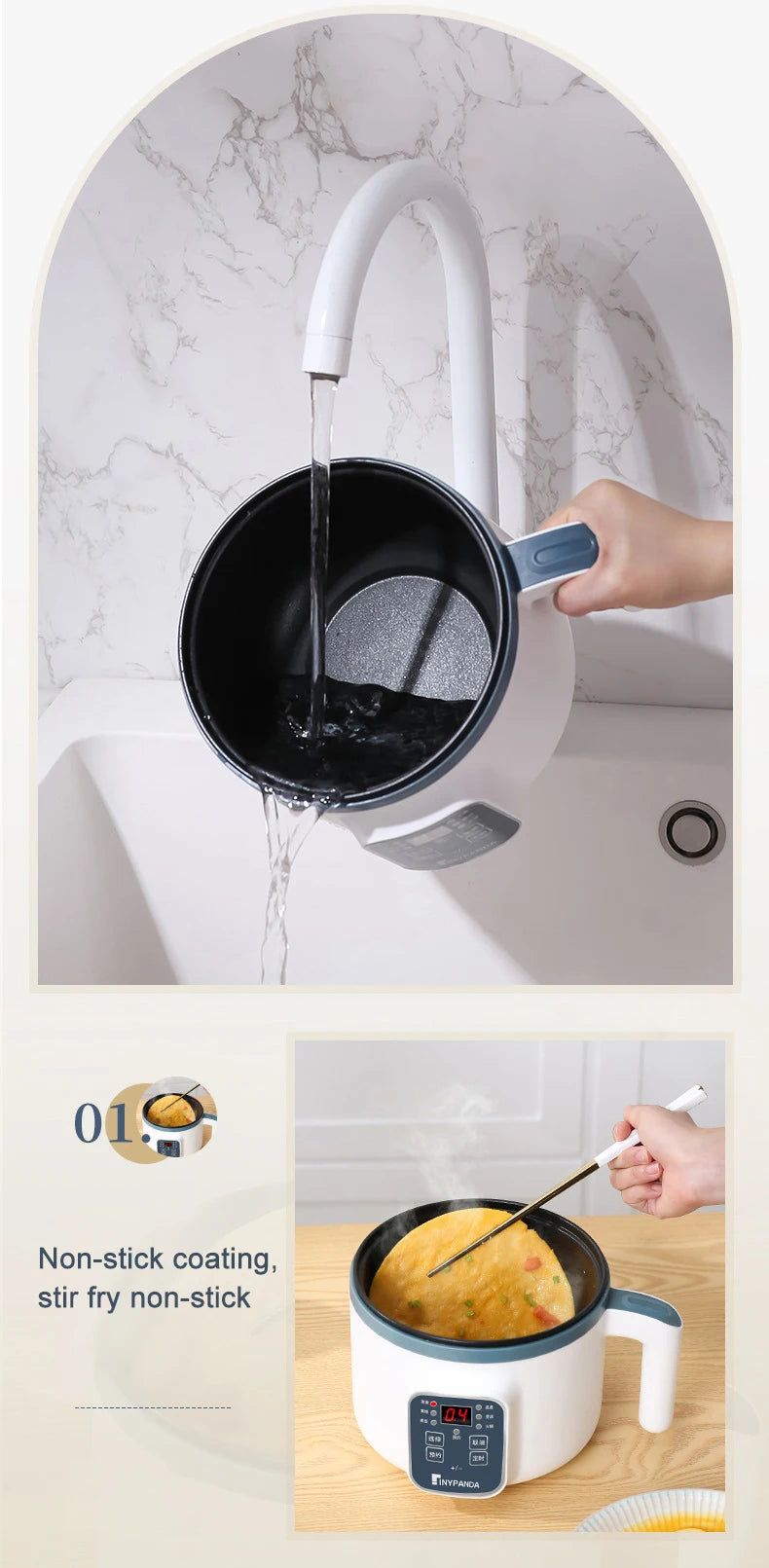 Mini Electric Rice Cooker & Multifunction Hotpot