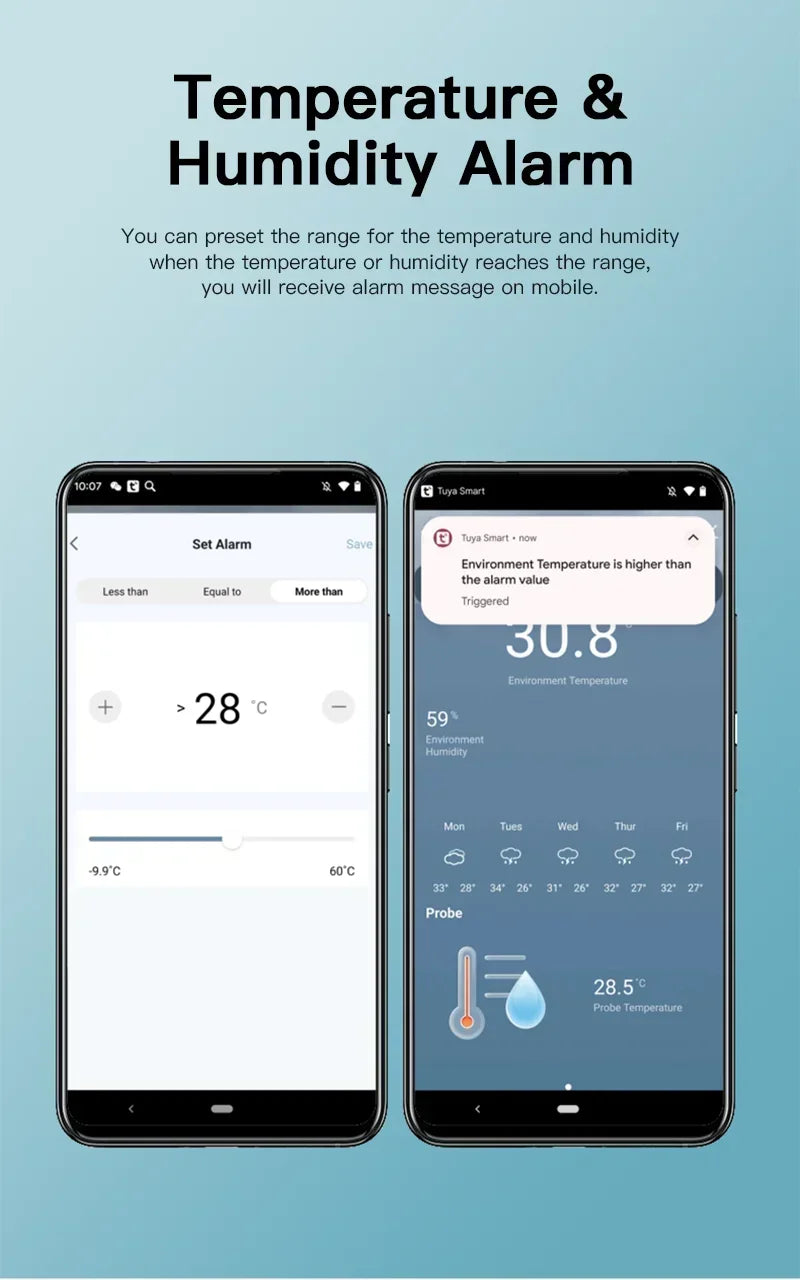 Tuya WiFi Temperature & Humidity Sensor with Probe