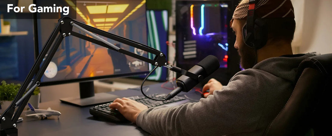 NearStream USB XLR Condenser Mic Boom Arm Plug-and-Play Professional Microphone pc for Streaming Podcast Studio set Recording