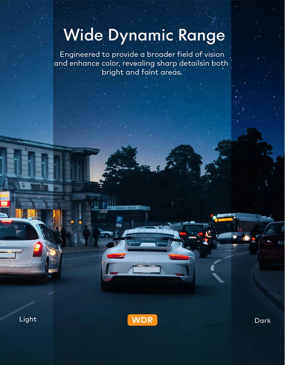 1080P WiFi Dual Dash Cam with Night Vision