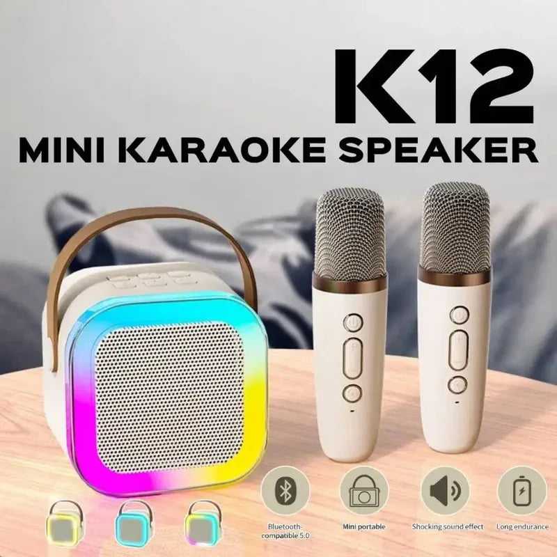 K12 Portable Bluetooth Karaoke Speaker with Dual Mics
