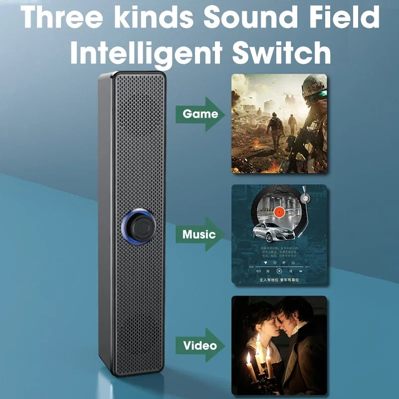 PC Soundbar Bluetooth & Wired USB Speaker