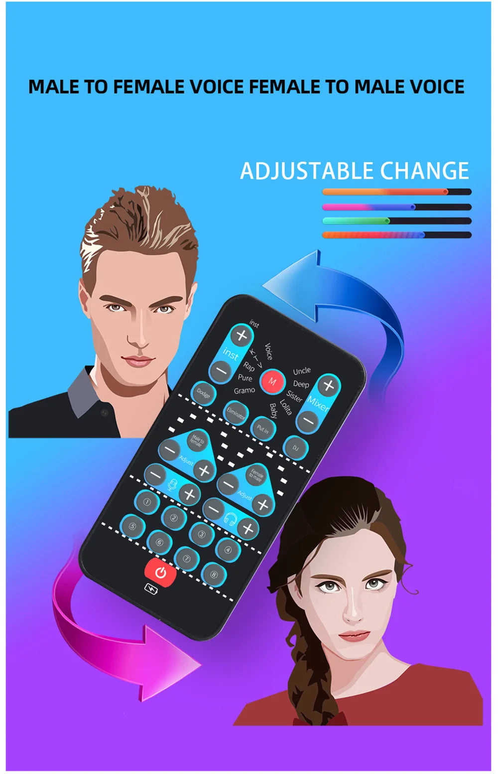 M10 Portable Voice Changer with Karaoke Function