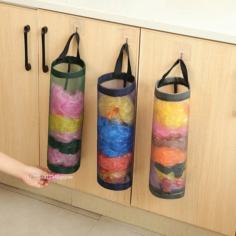 Wall-Mount Plastic Bag Holder Dispenser (1–5PCS)