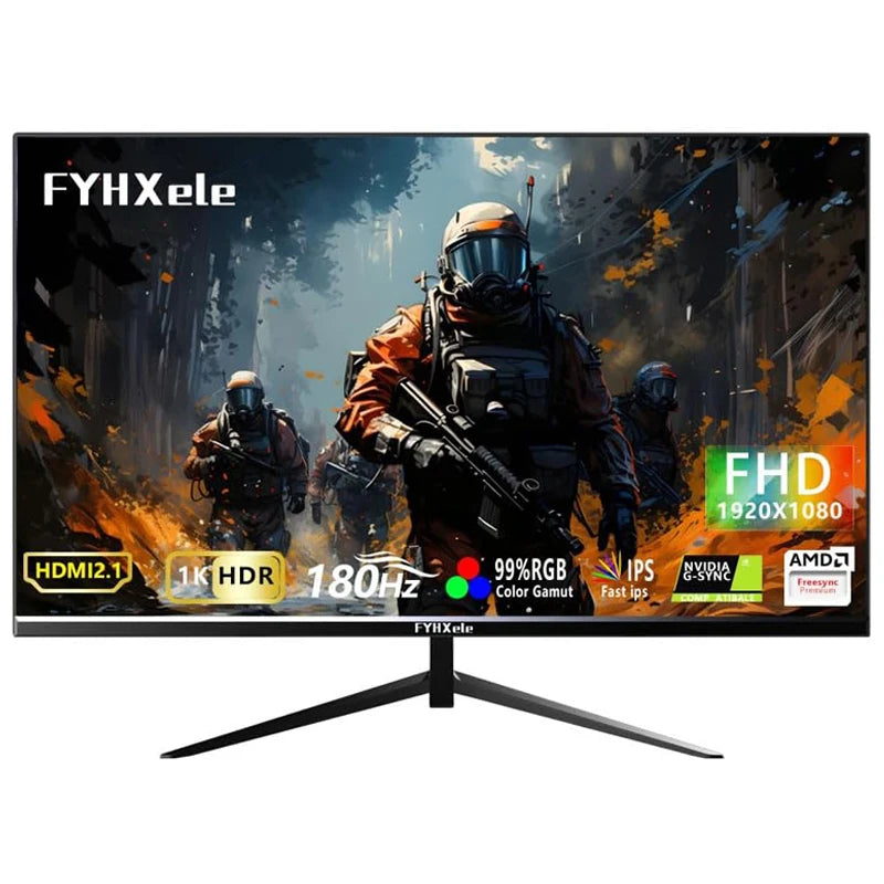 FYHXele 24-Inch 180Hz FHD Gaming Monitor – 1ms Response, HDR, G-Sync Compatible