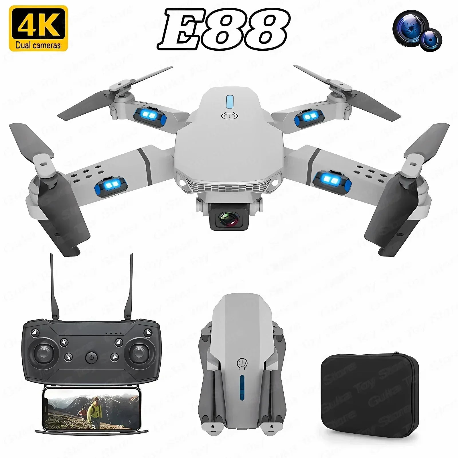 E88 Pro Foldable FPV Drone with 4K Camera